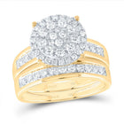 14K Yellow Gold Diamond Trio Ring Set 1 Cttw - Splendid Jewellery
