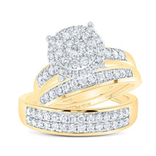 Load image into Gallery viewer, 14K Yellow Gold Diamond Trio Ring Set 1 Cttw - Splendid Jewellery