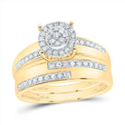 14K Yellow Gold Diamond Trio Ring Set 1/2 Cttw - Splendid Jewellery