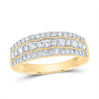 14K Yellow Gold Diamond Trio Ring Set 2 1/3 Cttw - Splendid Jewellery