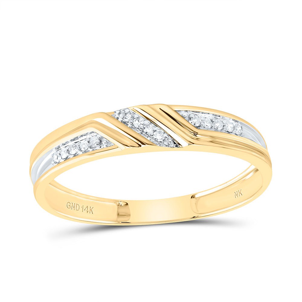 14K Yellow Gold Diamond Trio Ring Set 3/8 Cttw - Splendid Jewellery