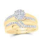 14K Yellow Gold Diamond Trio Ring Set 5/8 Cttw - Splendid Jewellery