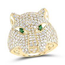 Load image into Gallery viewer, 14K Yellow Gold Diamond Women's Leopard Ring 3 Cttw - Splendid Jewellery