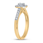 14K Yellow Gold Emerald Diamond Cemrl Ring 1/2 Cttw - Splendid Jewellery