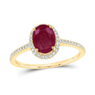 14K Yellow Gold Natural Ruby Gemstone Ring 1/5 Cttw - Splendid Jewellery
