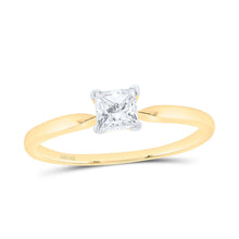 Load image into Gallery viewer, 14K Yellow Gold Princess Diamond Solitaire Bridal Wedding Engagement Ring 1/2 Cttw - Splendid Jewellery