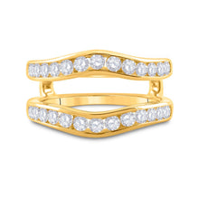 Load image into Gallery viewer, 14K Yellow Gold Round Diamond 14K Two Tone Women's Wrap Ring Guard Enhancer 1.00 Cttw - Splendid Jewellery