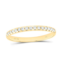 Load image into Gallery viewer, 14K Yellow Gold Round Diamond Am Machine Set Band 1/6 Cttw - Splendid Jewellery