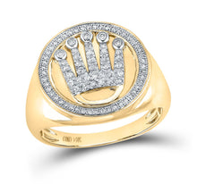 Load image into Gallery viewer, 14K Yellow Gold Round Diamond Crown Mens Ring 3/8 Cttw - Splendid Jewellery