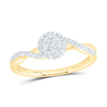 Load image into Gallery viewer, 14K Yellow Gold Round Diamond Designer Ring 1/5 Cttw - Splendid Jewellery