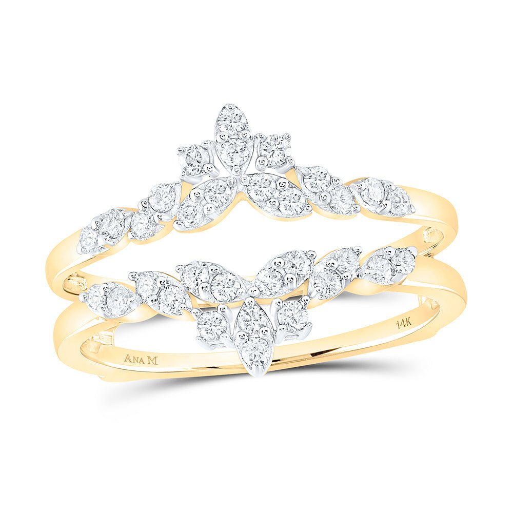 14K Yellow Gold Round Diamond Enhancer 1/3 Cttw - Splendid Jewellery