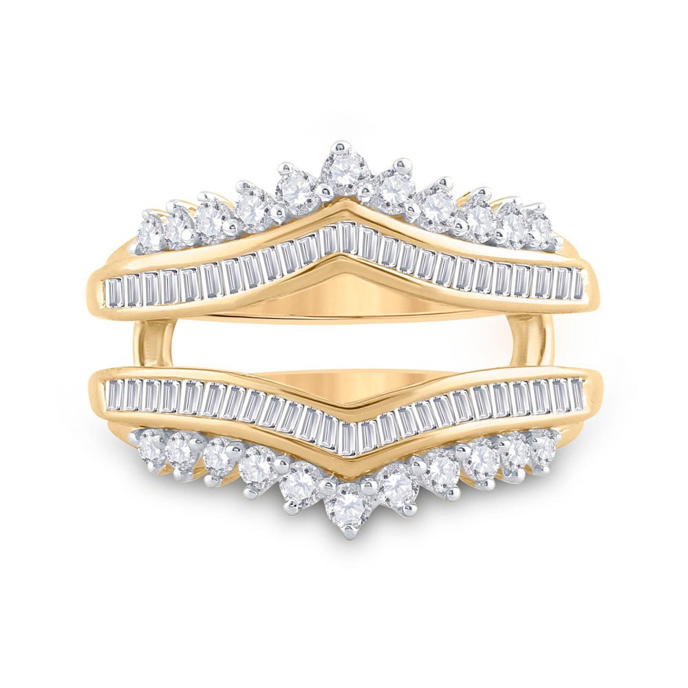 14K Yellow Gold Round Diamond Enhancer 3/4 Cttw - Splendid Jewellery