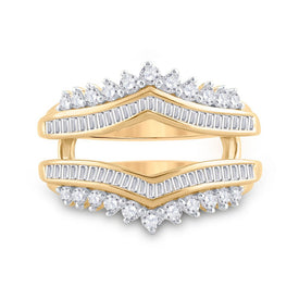 14K Yellow Gold Round Diamond Enhancer 3/4 Cttw - Splendid Jewellery