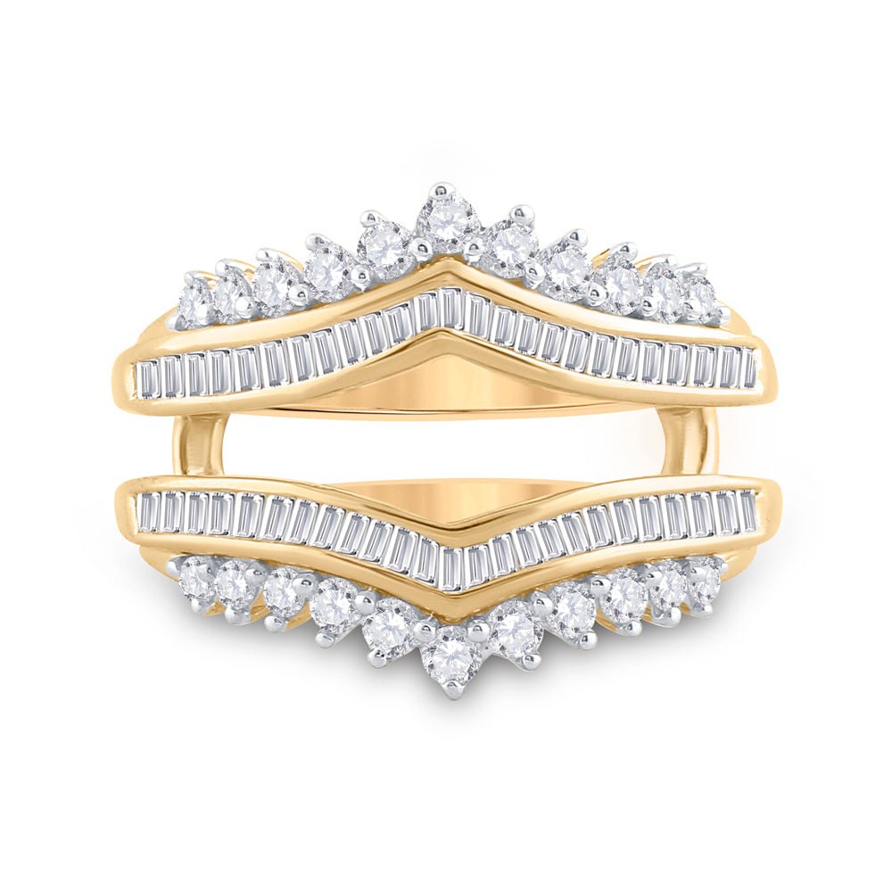 14K Yellow Gold Round Diamond Enhancer 3/4 Cttw - Splendid Jewellery