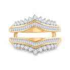14K Yellow Gold Round Diamond Enhancer 3/4 Cttw - Splendid Jewellery