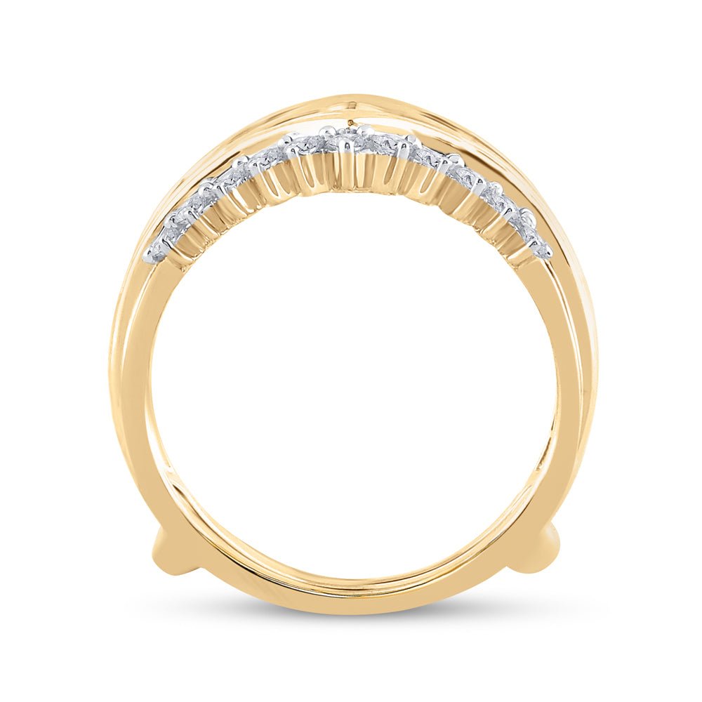 14K Yellow Gold Round Diamond Enhancer 3/4 Cttw - Splendid Jewellery