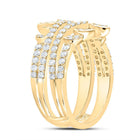 14K Yellow Gold Round Diamond Enhancer Ring 1 Cttw - Splendid Jewellery