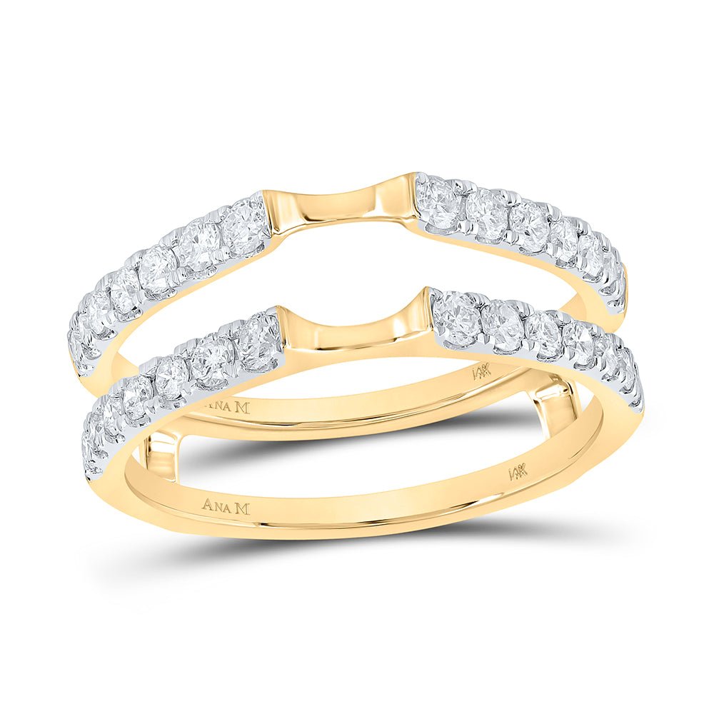 14K Yellow Gold Round Diamond Enhancer Ring 5/8 Cttw - Splendid Jewellery
