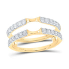 14K Yellow Gold Round Diamond Enhancer Ring 5/8 Cttw - Splendid Jewellery