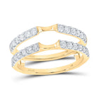 14K Yellow Gold Round Diamond Enhancer Ring 5/8 Cttw - Splendid Jewellery