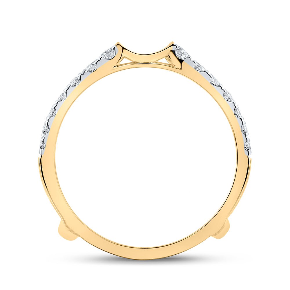 14K Yellow Gold Round Diamond Enhancer Ring 5/8 Cttw - Splendid Jewellery