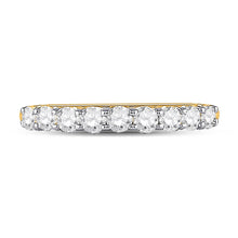 Load image into Gallery viewer, 14K Yellow Gold Round Diamond Fashion High Women's Wedding Band 1/2 Cttw - Splendid Jewellery