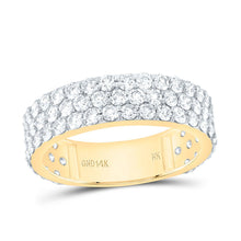 Load image into Gallery viewer, 14K Yellow Gold Round Diamond Fashion Mens Band 2 7/8 Cttw - Splendid Jewellery