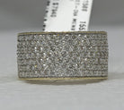 14K Yellow Gold Round Diamond Fashion Mens Band 3 1/5 Cttw - Splendid Jewellery