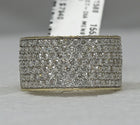 14K Yellow Gold Round Diamond Fashion Mens Band 3 1/5 Cttw - Splendid Jewellery