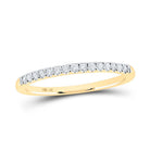 14K Yellow Gold Round Diamond Fashion Women's Band 1/6 Cttw - Splendid Jewellery