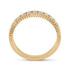 14K Yellow Gold Round Diamond Machine Set Band 1/2 Cttw - Splendid Jewellery