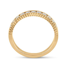 Load image into Gallery viewer, 14K Yellow Gold Round Diamond Machine Set Band 1/2 Cttw - Splendid Jewellery