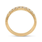 14K Yellow Gold Round Diamond Machine Set Band 1/2 Cttw - Splendid Jewellery