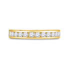 14K Yellow Gold Round Diamond Machine Set Band 1/2 Cttw - Splendid Jewellery
