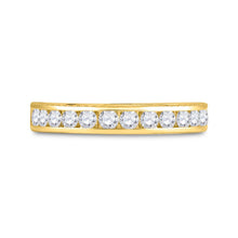 Load image into Gallery viewer, 14K Yellow Gold Round Diamond Machine Set Band 1/2 Cttw - Splendid Jewellery