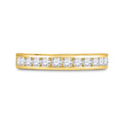 14K Yellow Gold Round Diamond Machine Set Band 1/2 Cttw - Splendid Jewellery