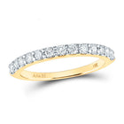 14K Yellow Gold Round Diamond Machine Set Band 1/2 Cttw - Splendid Jewellery