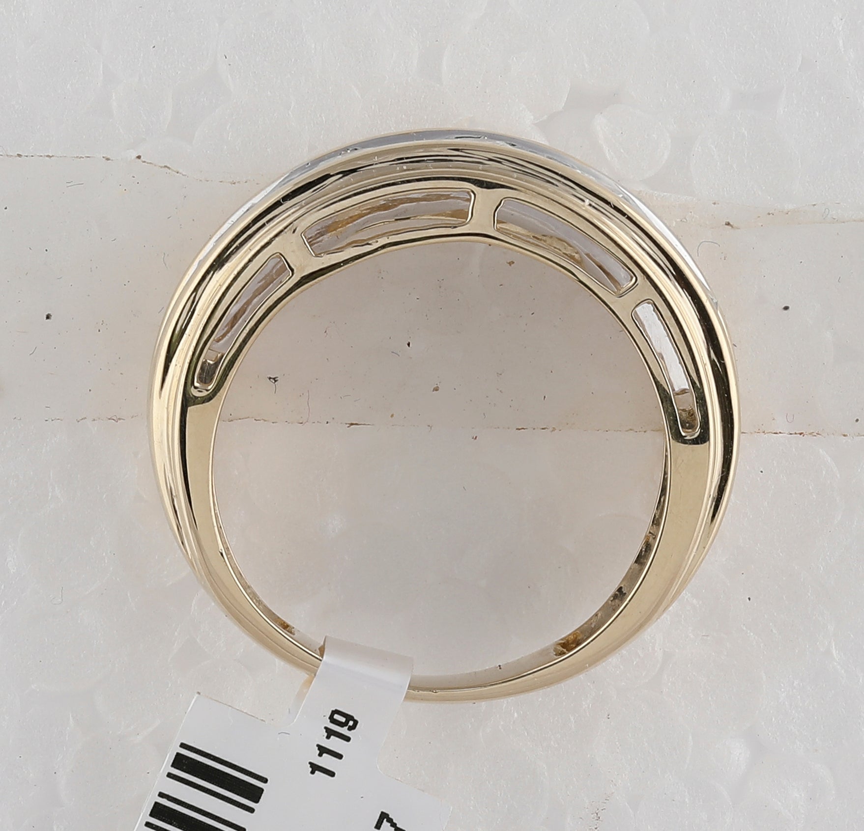 14K Yellow Gold Round Diamond Men's 5 Stone Wedding Band Ring 2 Cttw - Splendid Jewellery