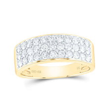 Load image into Gallery viewer, 14K Yellow Gold Round Diamond Mens Band 1 3/8 Cttw - Splendid Jewellery