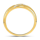14K Yellow Gold Round Diamond Men's Band 1/6 Cttw - Splendid Jewellery