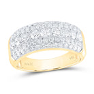 14K Yellow Gold Round Diamond Mens Band Ring 2 Cttw - Splendid Jewellery