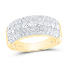 14K Yellow Gold Round Diamond Mens Band Ring 2 Cttw - Splendid Jewellery