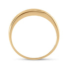 14K Yellow Gold Round Diamond Men's Channel Set Wedding Anniversary Band Ring 1/4 Cttw - Splendid Jewellery