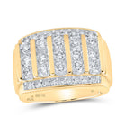 14K Yellow Gold Round Diamond Mens Ring 3 Cttw - Splendid Jewellery