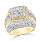 14K Yellow Gold Round Diamond Mens Ring 5 Cttw - Splendid Jewellery