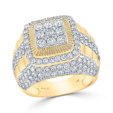 Load image into Gallery viewer, 14K Yellow Gold Round Diamond Mens Ring 5 Cttw - Splendid Jewellery