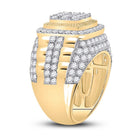 14K Yellow Gold Round Diamond Mens Ring 5 Cttw - Splendid Jewellery