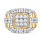 14K Yellow Gold Round Diamond Mens Ring 5 Cttw - Splendid Jewellery