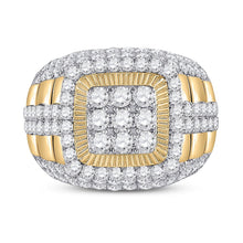 Load image into Gallery viewer, 14K Yellow Gold Round Diamond Mens Ring 5 Cttw - Splendid Jewellery