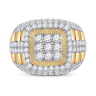 14K Yellow Gold Round Diamond Mens Ring 5 Cttw - Splendid Jewellery